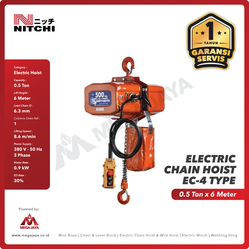 Dapatkan Produk Electric Chain Hoist F Nitchi Ec T X M