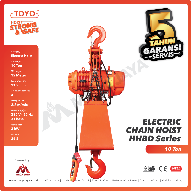 Dapatkan Produk Electric Chain Hoist F Toyo Hhbd T X M