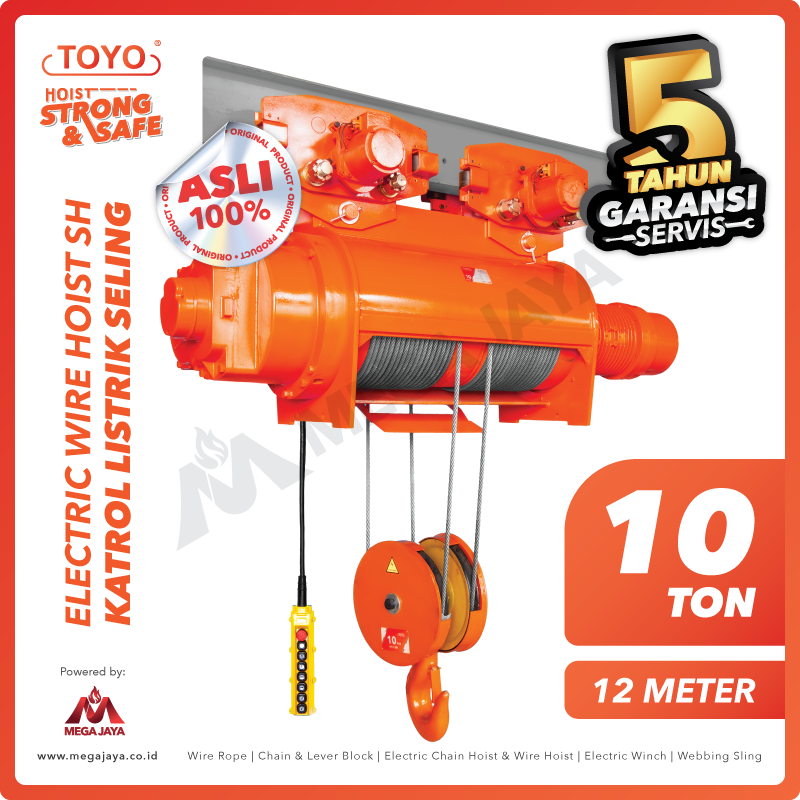 Dapatkan Produk Electric Wire Rope Hoist F Toyo Sh Trolley T X