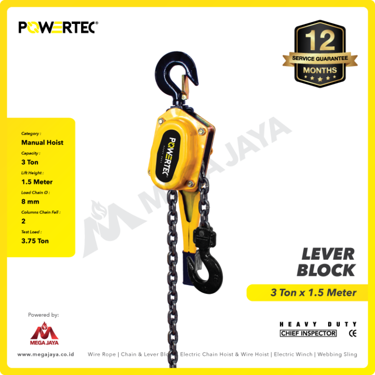 Dapatkan Produk Lever Block Powertec T X M Mm Harga Terjangkau