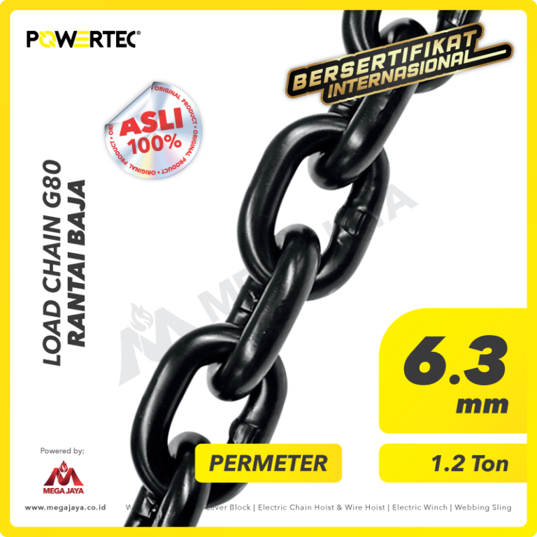 Dapatkan Produk Load Chain Powertec G80 6 3mm Harga Terjangkau