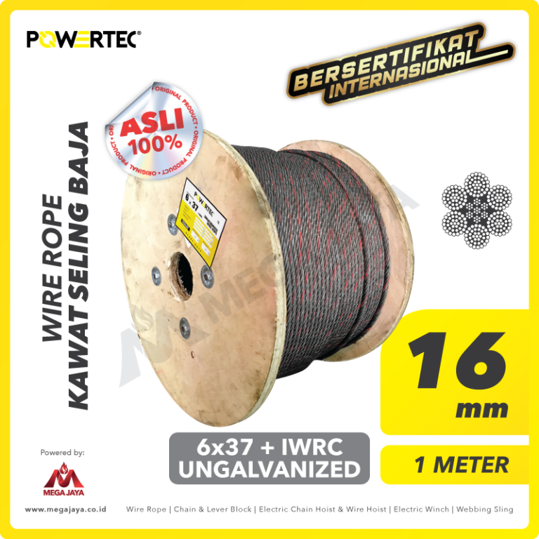 Jual Wire Rope 637 IWRC Ungalv Powertec Harga Terjangkau Mega Jaya