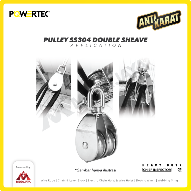 Dapatkan Produk Pulley Powertec SS 304 Double 32mm Harga Terjangkau