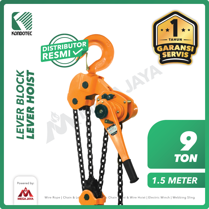 Dapatkan Produk Lever Block Kondotec 9 T x 1,5 M Harga Terjangkau