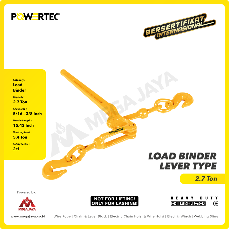 Dapatkan Produk Load Binder Powertec Lever Type (Kaki) L-150 : 5/16