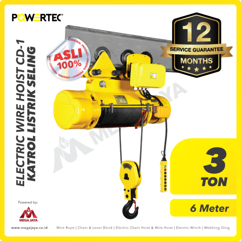 Dapatkan Produk Electric Wire Rope Hoist F Powertec Cd Trolley T