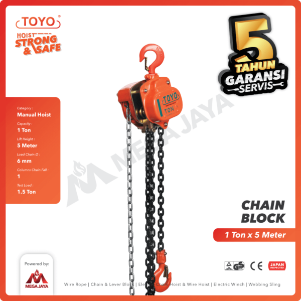 Harga Chain Block 1 Ton 5 Meter