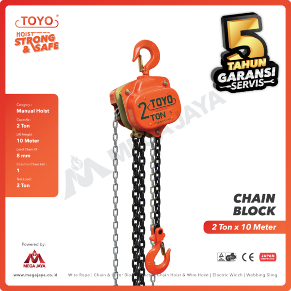 Harga Chain Block 2 Ton 10 Meter