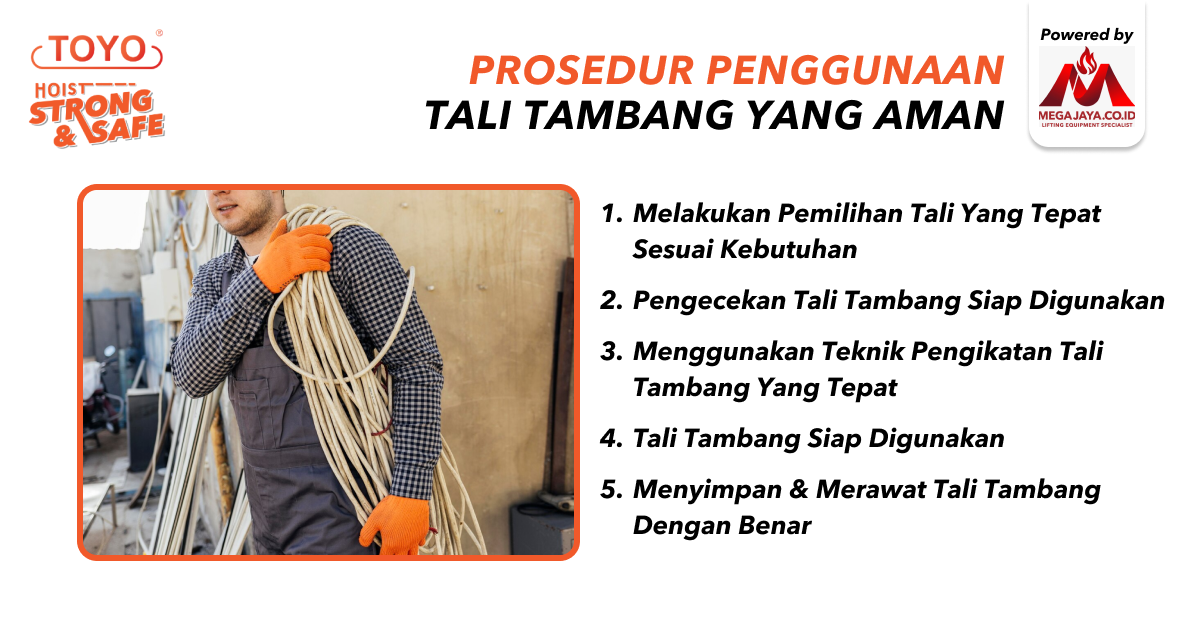 penggunaan tali tambang yang aman