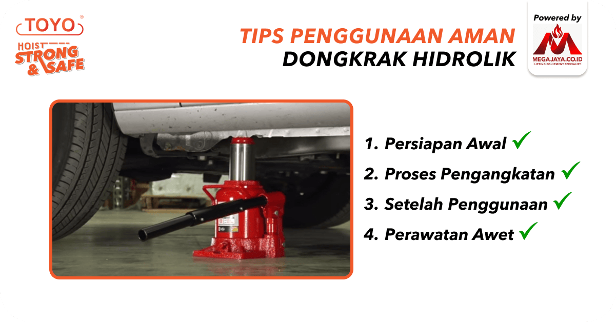 penggunaan aman dongkrak hidrolik