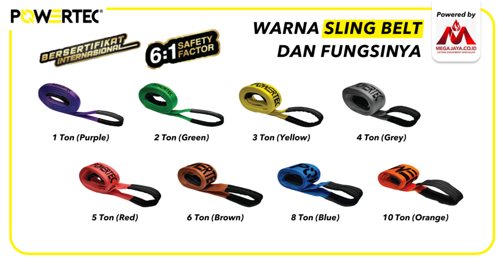 Warna sling belt dan fungsinya